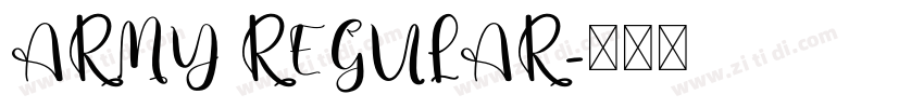 ARMY REGULAR字体转换